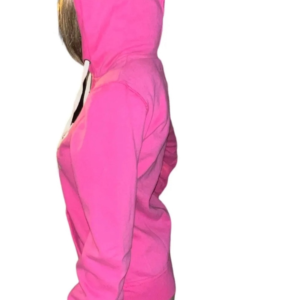 VTG Aeropostale BARBIE PINK Zip Sweatshirt Girls Med 34” Bust Long Sleeve Hoodie - Picture 3 of 7